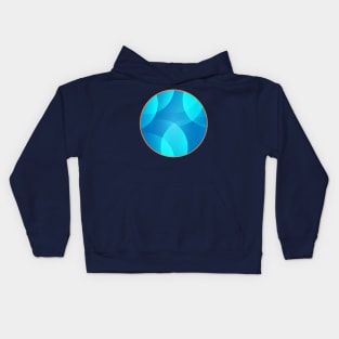 Sky Blue Abstract Circle Kids Hoodie